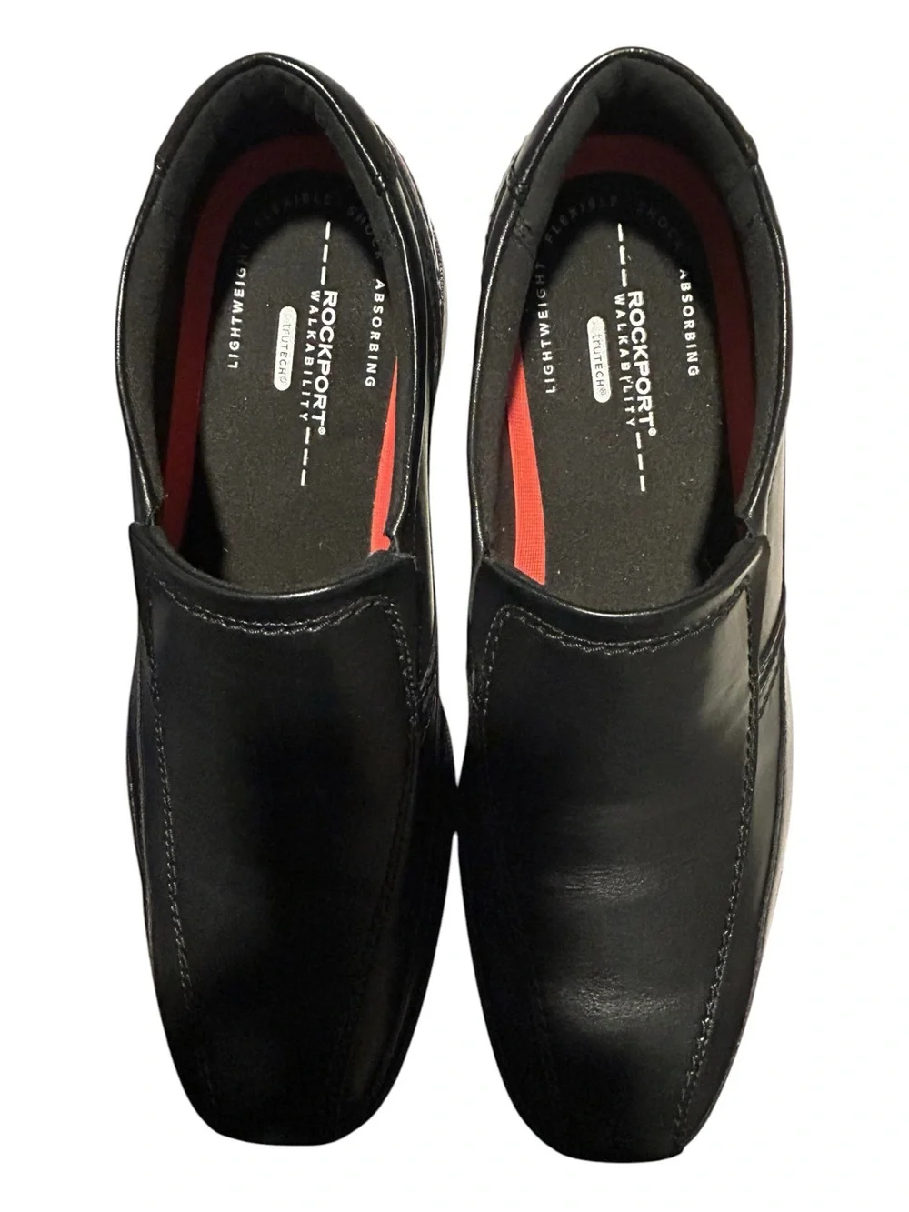 New Men’s Rockport Black Leather Comfort Slip-on Loafers - Size 11 W